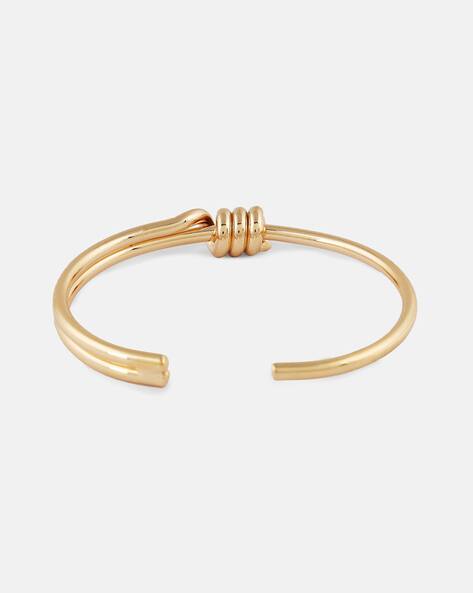 Infinite Knot Open Gold Bracelet