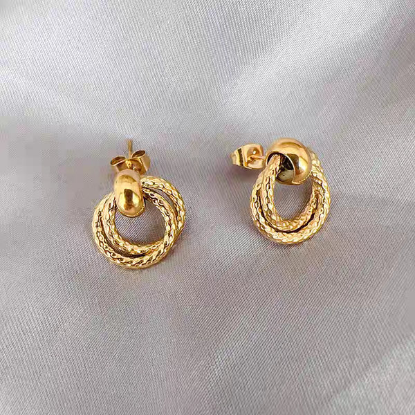 Isla Textured Knot Hoops