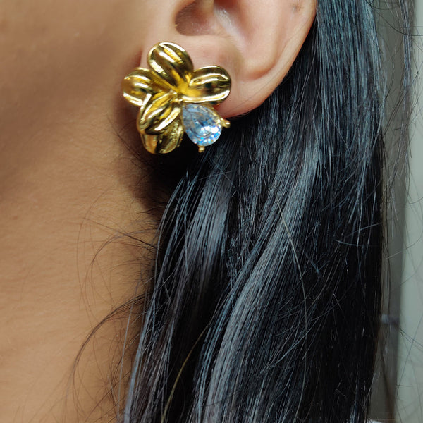 Ivora Floral Crystal Studs