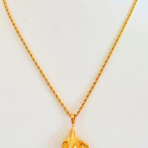 Layered Pearl Wave Necklace