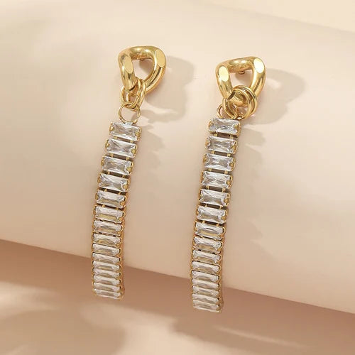 Liora Baguette Drop Earrings