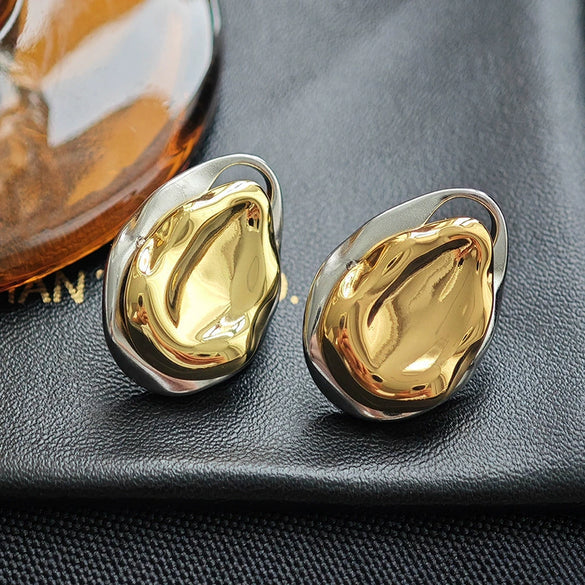 Liora Two-Tone Abstract Studs