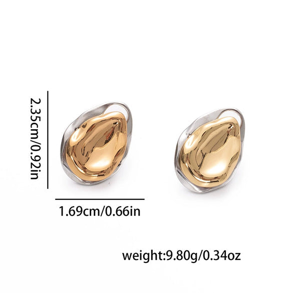 Liora Two-Tone Abstract Studs