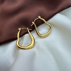Liquid Contour Gold Hoops