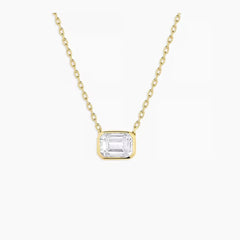 Lumière Emerald-Cut Pendant Necklace