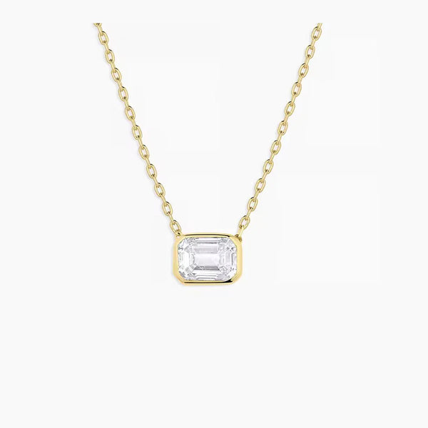 Lumière Emerald-Cut Pendant Necklace