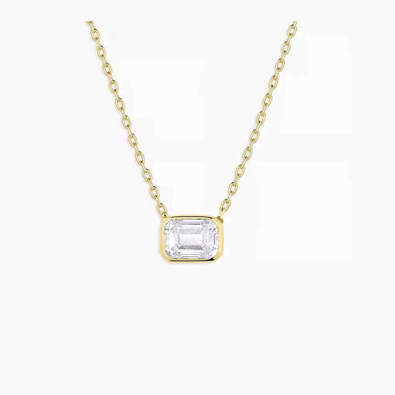 Lumière Emerald-Cut Pendant Necklace