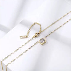Lumière Emerald-Cut Pendant Necklace