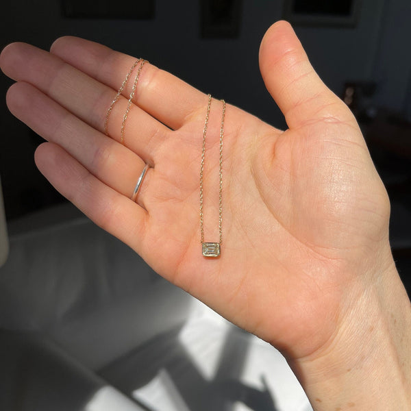 Lumière Emerald-Cut Pendant Necklace