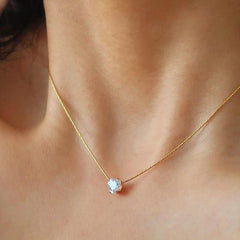 Luminous Heart Solitaire Necklace