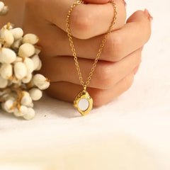 Luminous Shell Artisan Pendant Necklace