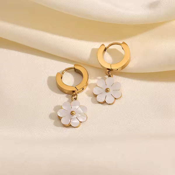 Luna Floral Enamel Hoops