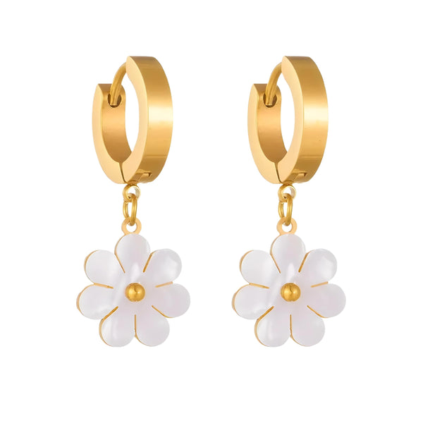 Luna Floral Enamel Hoops