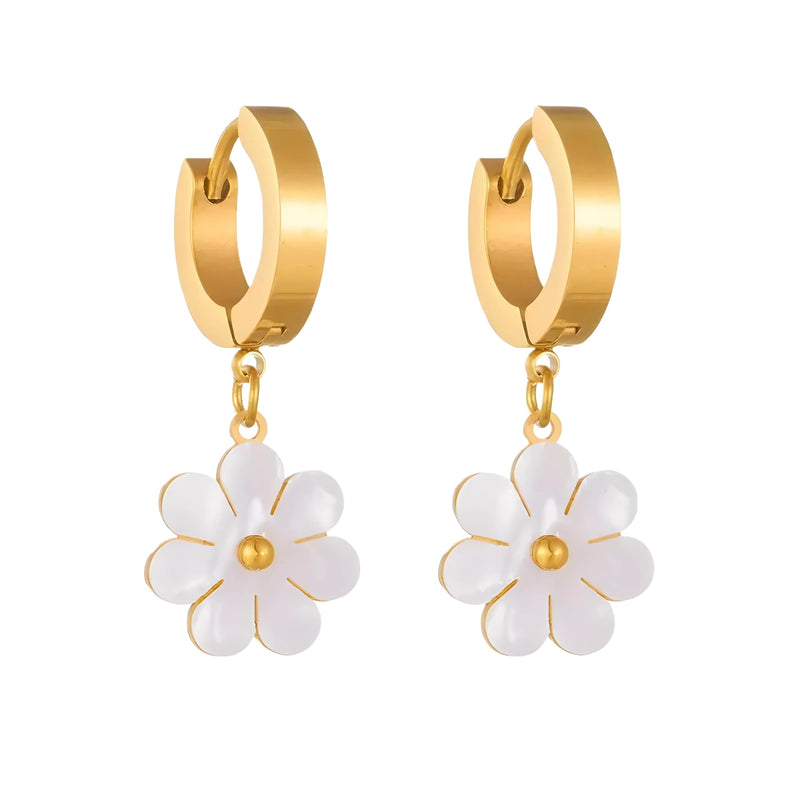 Luna Floral Enamel Hoops