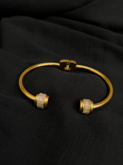 Luxe Barrel Accent Cuff Bracelet