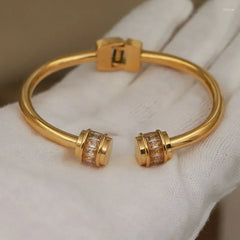 Luxe Barrel Accent Cuff Bracelet