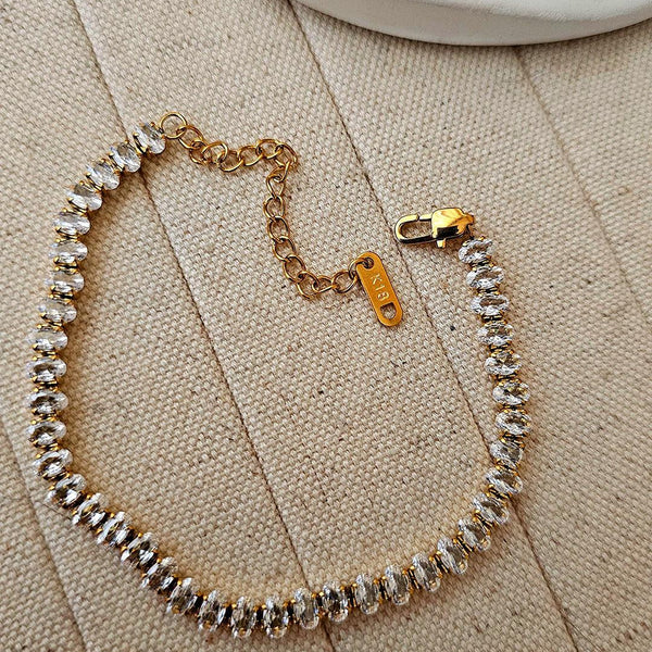 Luxe Shine Crystal Tennis Chain Bracelet