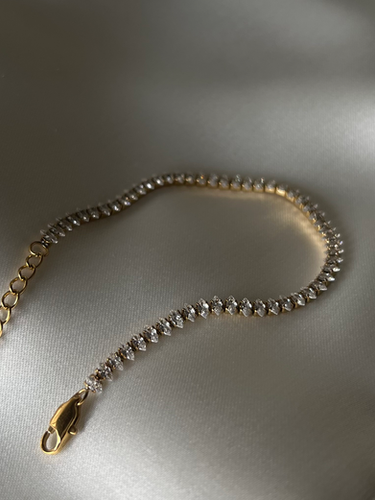 Luxe Shine Crystal Tennis Chain Bracelet