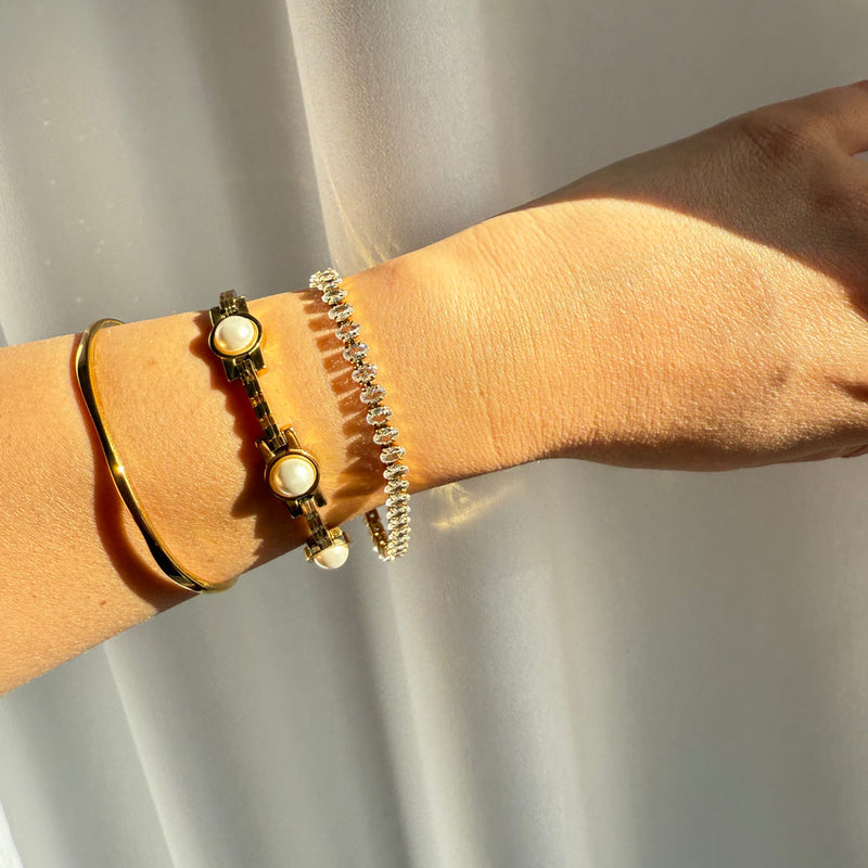 Luxe Shine Crystal Tennis Chain Bracelet