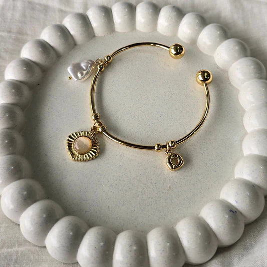 Luxe Sunbeam Pearl Cuff Bracelet