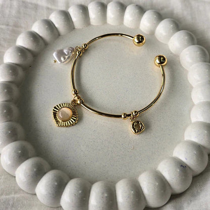Luxe Sunbeam Pearl Cuff Bracelet
