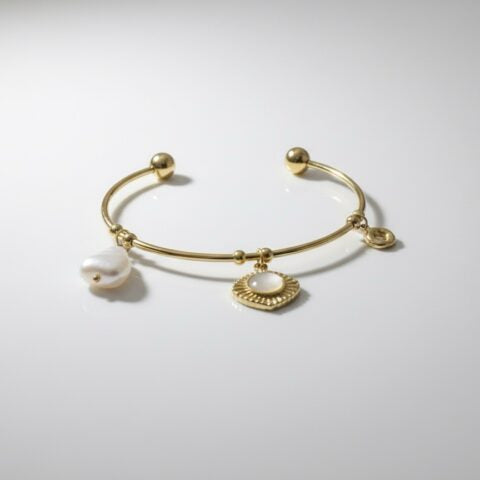 Luxe Sunbeam Pearl Cuff Bracelet