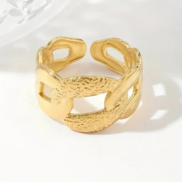 Majestic Chain Adjustable Gold Ring