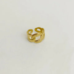 Majestic Chain Adjustable Gold Ring