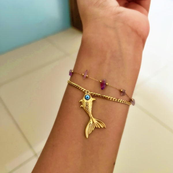 Marina Amulet Fish Charm Chain Bracelet