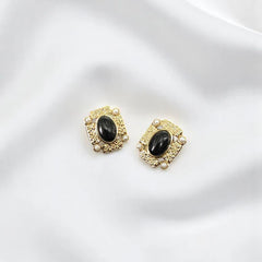Noir Regal Pearl Studs