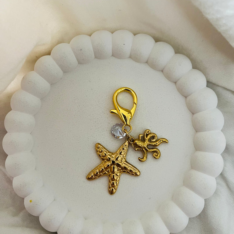 Ocean Wonders Gold Bag Charm