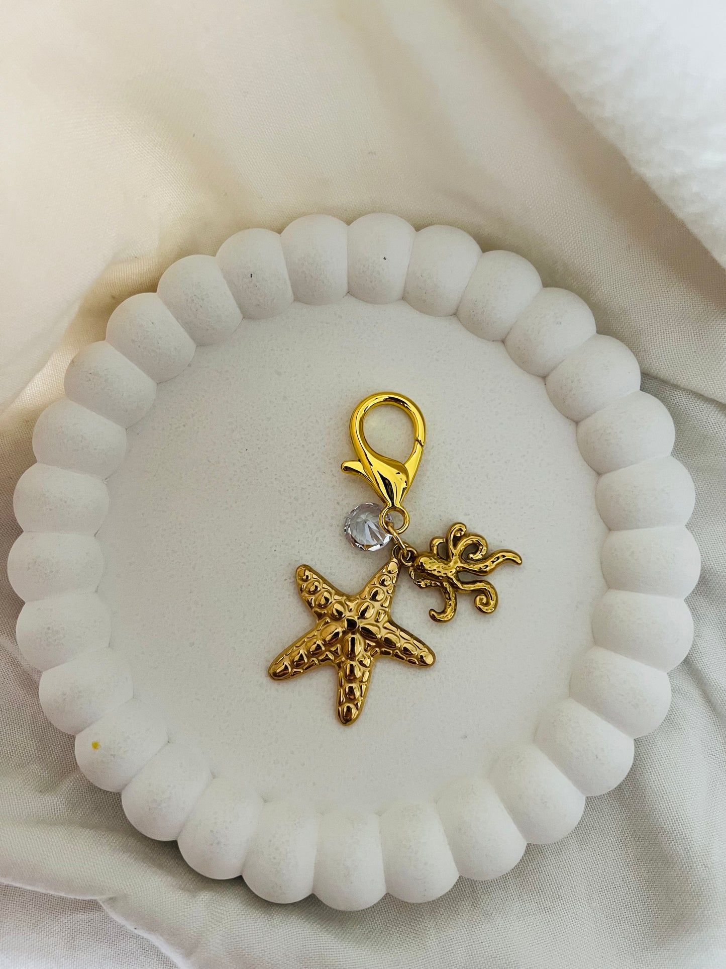 Ocean Wonders Gold Bag Charm
