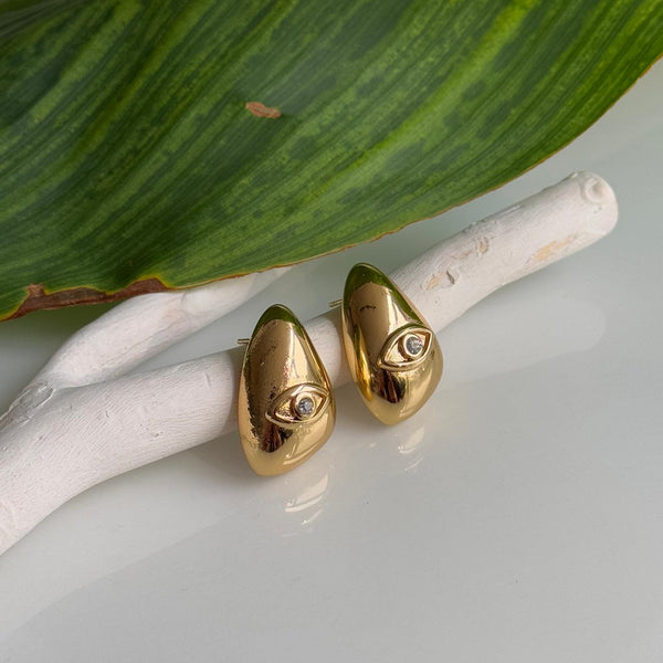 Oculus Sculpted Evil Eye Studs