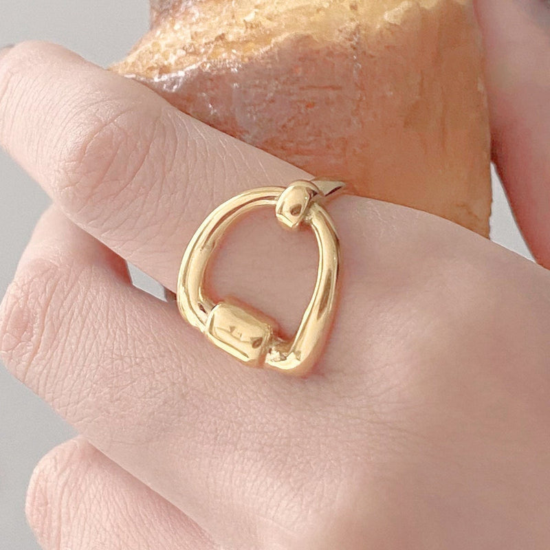 Orbit Accent Adjustable Gold Ring
