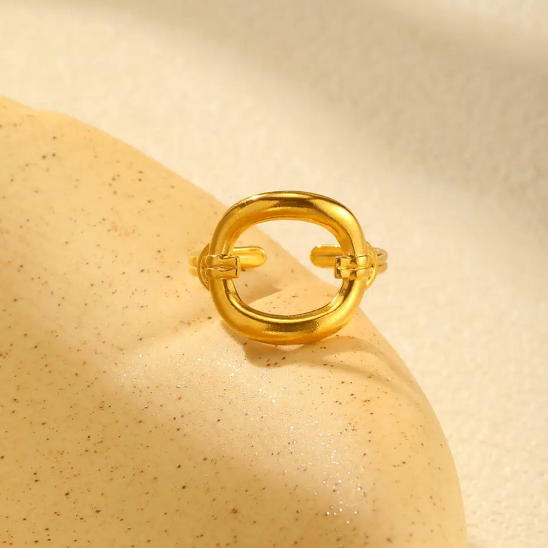 Orbit Accent Adjustable Gold Ring