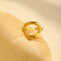 Orbit Accent Adjustable Gold Ring