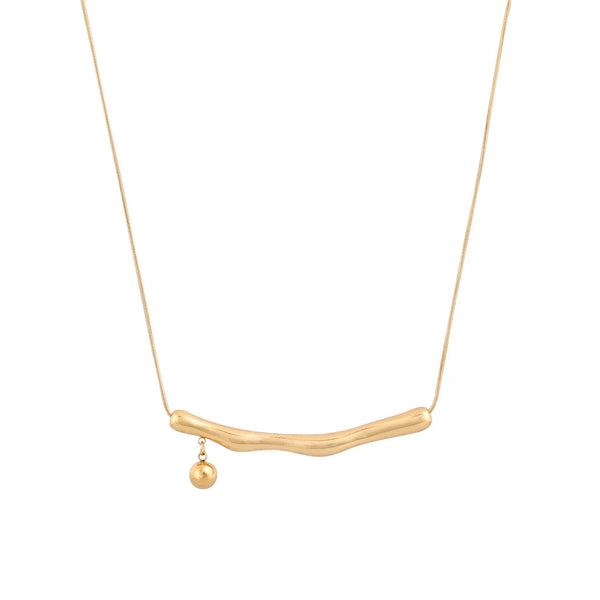 Organic Harmony Gold Bar Necklace