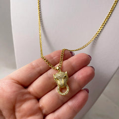 Panther Majesty Gold Pendant Necklace