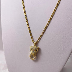 Panther Majesty Gold Pendant Necklace