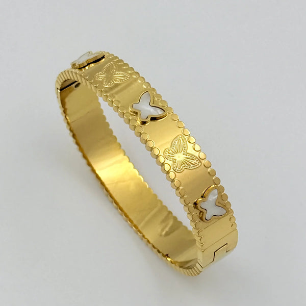 Papillon Enamel Butterfly Cuff Bracelet