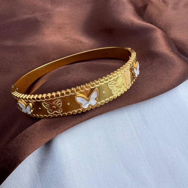 Papillon Enamel Butterfly Cuff Bracelet