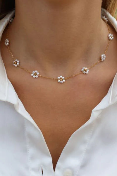 Pearl Blossom Gold Necklace