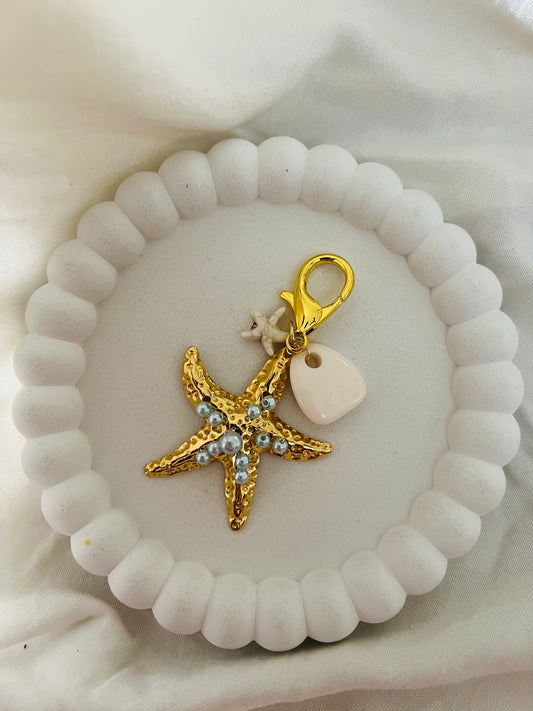 Pearl Starfish Dream Bag Charm