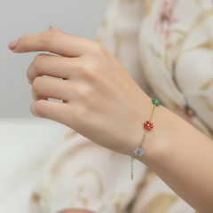 Petal Parade Flower Chain Bracelet