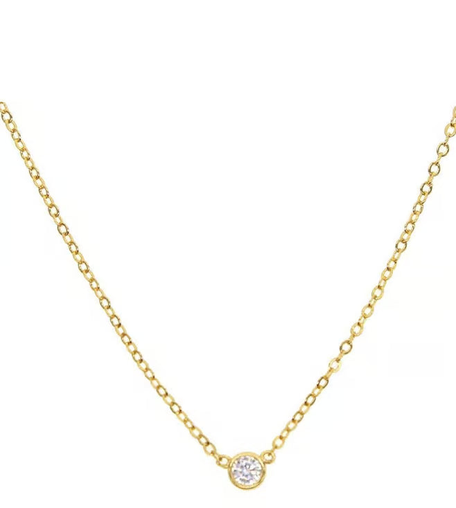 Petite Gleam Bezel Necklace
