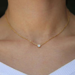 Petite Gleam Bezel Necklace