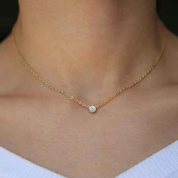 Petite Gleam Bezel Necklace