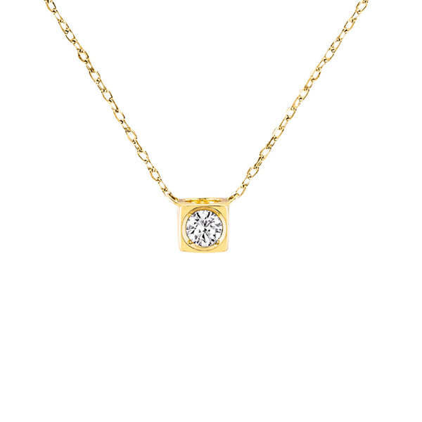 Prism Square Solitaire Necklace