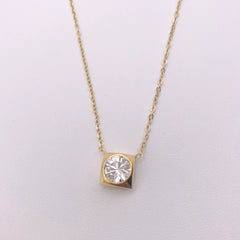 Prism Square Solitaire Necklace