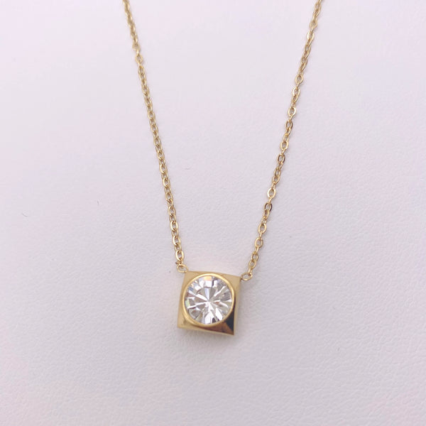 Prism Square Solitaire Necklace